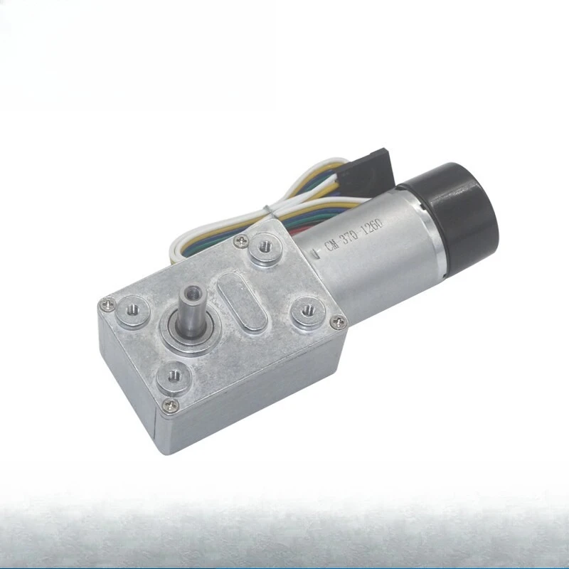Encoder Speed Measuring Turbine Worm Reducer Motor, Self-locking Motor 6V12V24V Low-speed Motor