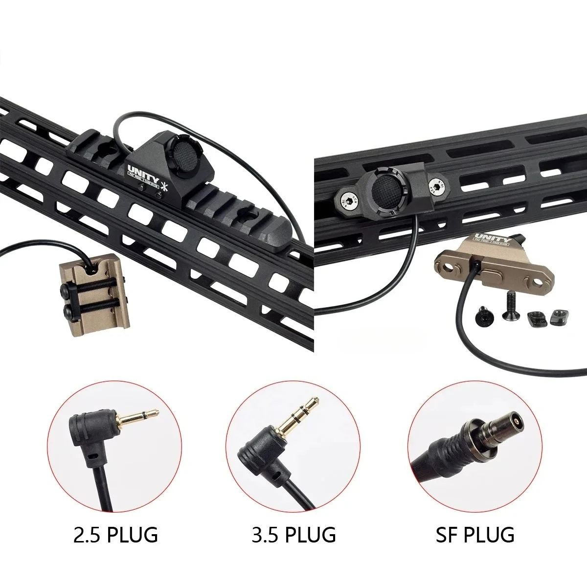 Interrupteur à distance M300 M600 2.5 3.5 UNITY ModB-utton Hot B-utton Pressure Surefire avec fixation sur rail 20mm pour DBAL-A2 PEQ15 SF M-lk Key-mod