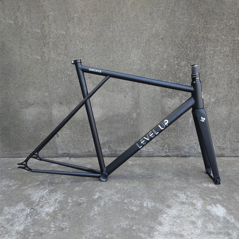 固定ギア自転車フレーム CR-MO 4130 素材カーボンファイバーフロント