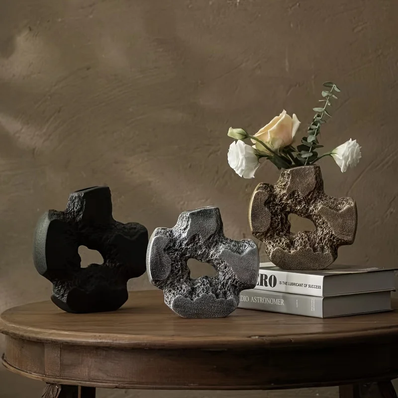 

European Ceramic Vase Creative Decor Vintage Luxury Dry Flower Arrangement Modern Home Table Decoration