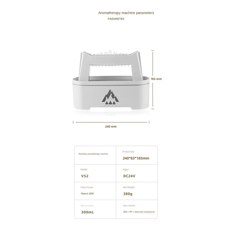 مستقرة المطر قطرة الهواء المرطب زيت طبيعي الناشر 300 مللي LED مصباح التحكم عن بعد المطر سحابة الروائح الناشر الاتحاد الأوروبي التوصيل Du