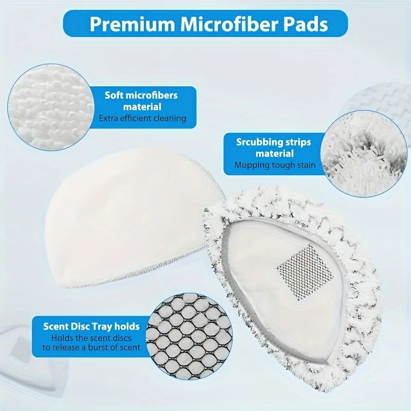 Kit di ricambio per mocio in microfibra premium da 2 pezzi per Bissell Symphony Pet compatibile con 1132,1652 più, lavabile, riutilizzabile