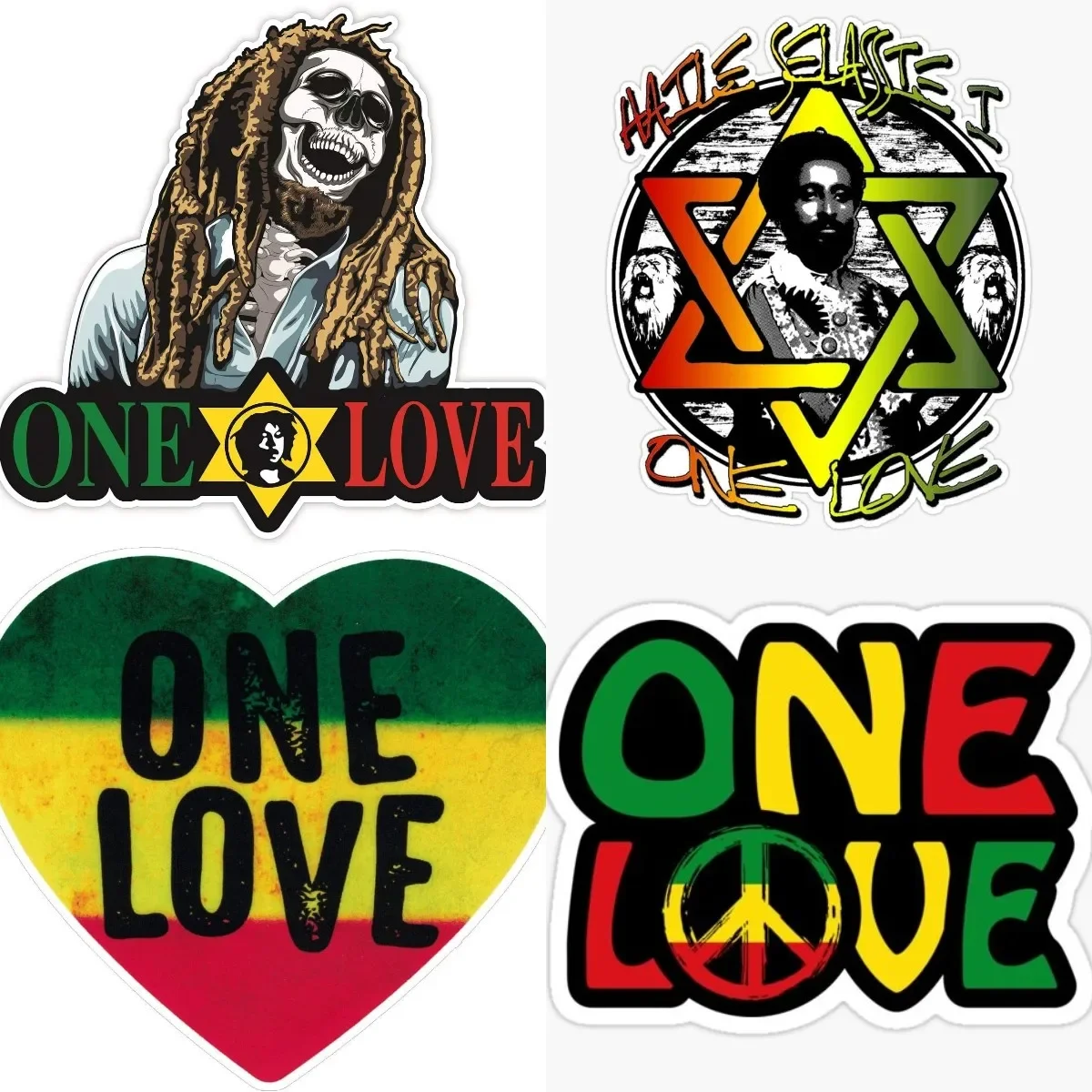 

Rasta One Love Sticker Vinyl Bumper Decal High Quality Waterproof Tuning Vehicles Laptop