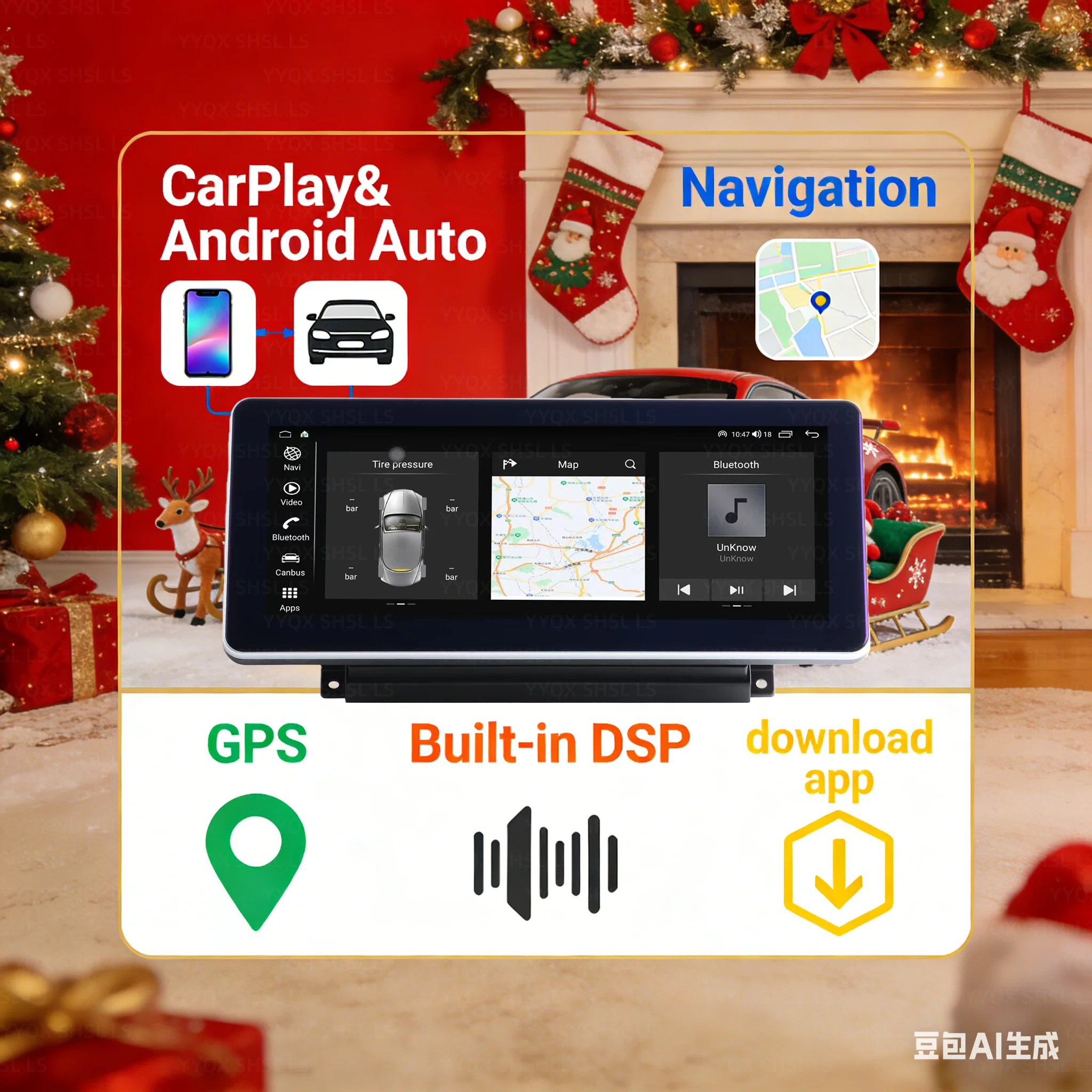 12.3“ Car Radio For Ferrari FF 2011 2012 2013 2014 2015 2016 Android Wirreless Carplay Multimedia Player Car Navigation Screen