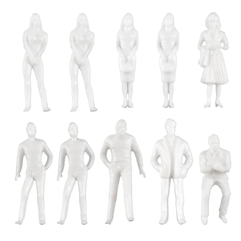 1:50 White Figures Architectural Model Human Scale HO Model Plastic Peoples