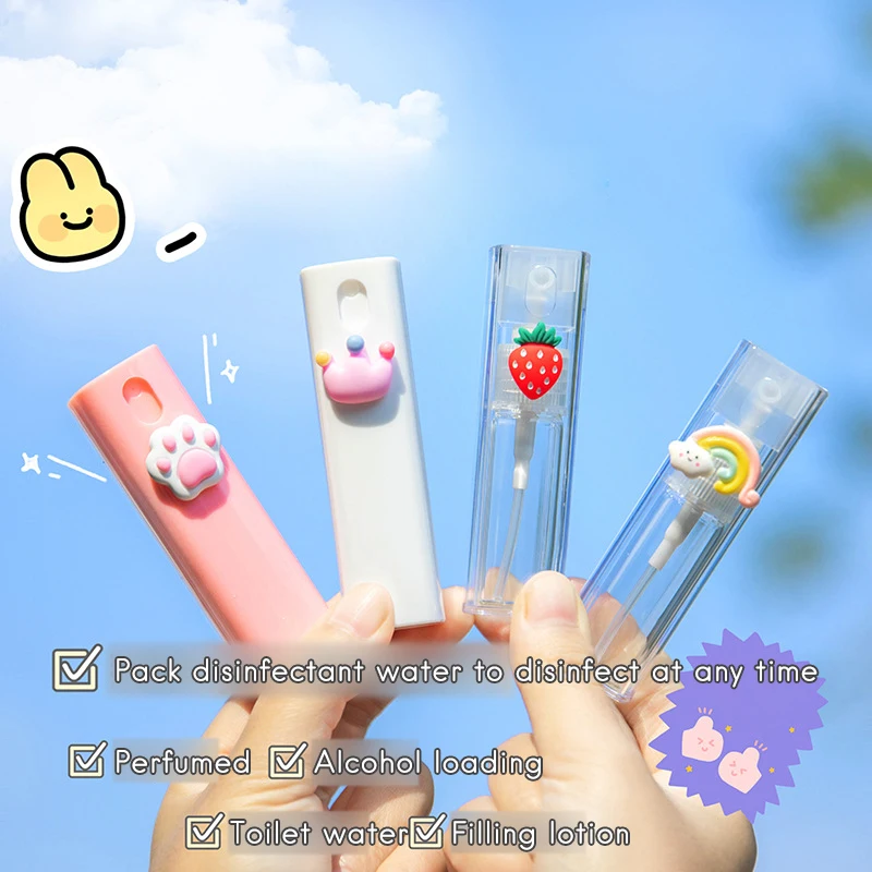 10ml pojemnik na kosmetyki z kreskówek makijaż studencki nawilżanie Mini pusta butelka alkohol butelka z rozpylaczem przenośna butelka podróżna