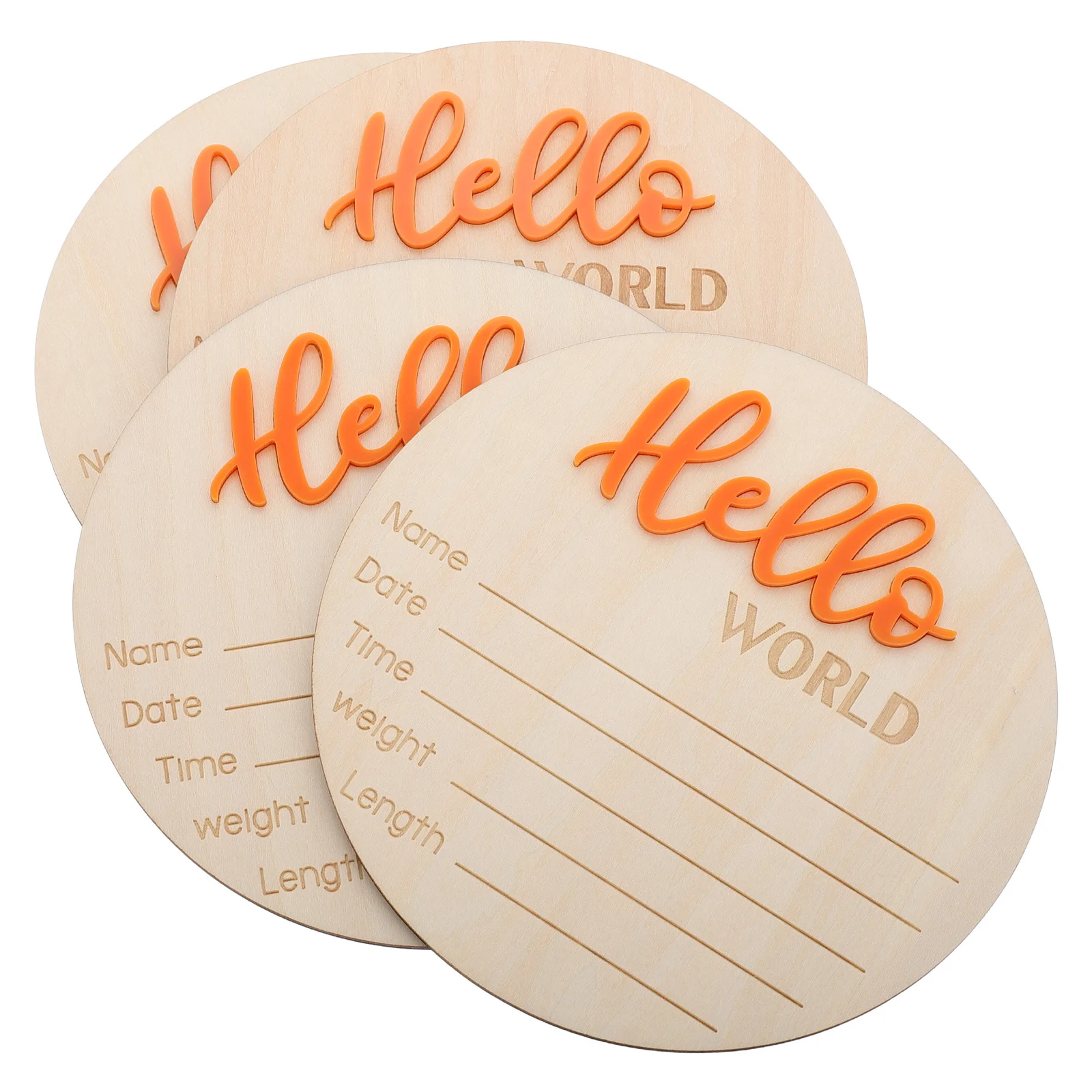 

Baby Announcement Sign Wood Round Newborn Welcome Sign Baby Birth Name Plaque Photo Prop Hospital Nursery Announcement