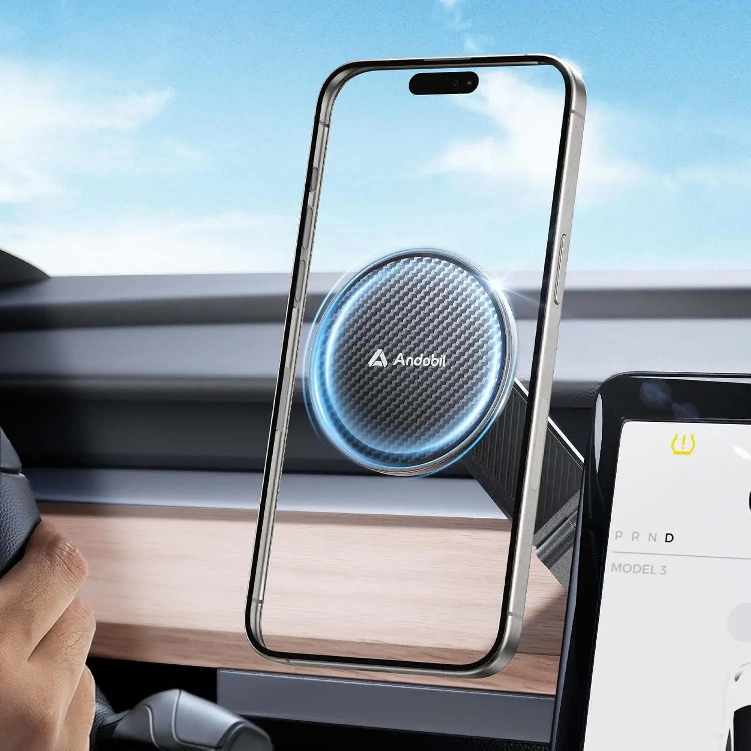 Upgrade Magnetic Car Phone Mount with Foldable Design, 360° Adjustable Holder for Smartphones