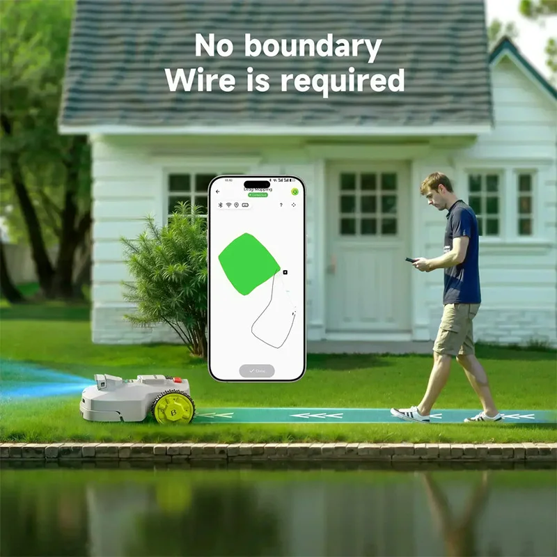 STLF Working Noise 60 DB(A) Rasenmäher mit Lithiumbatterie, Graschneidemaschine für den Gartenbereich