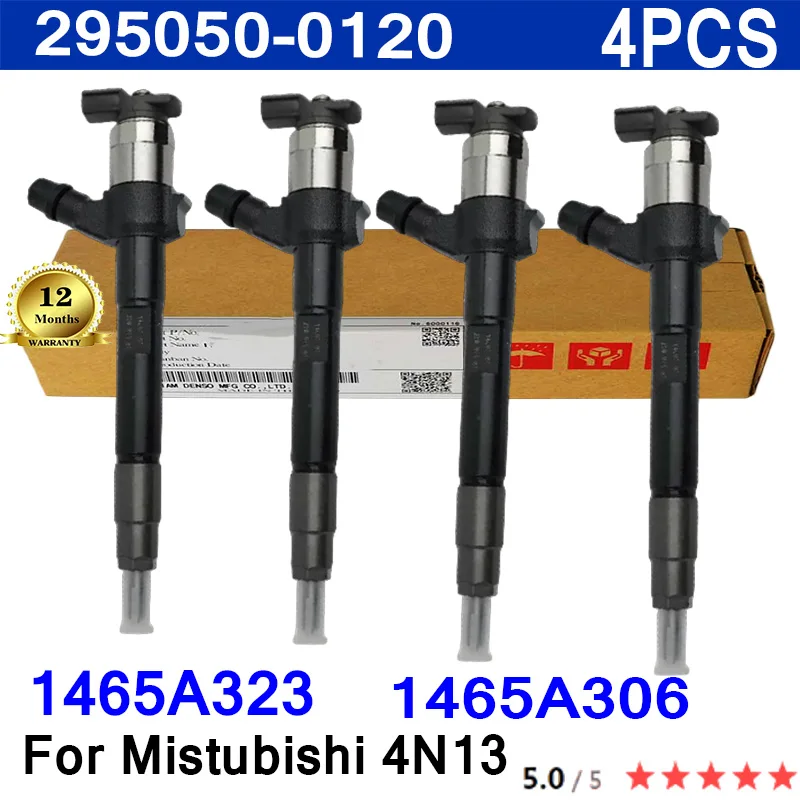 4PCS Diesel 295050-0120 1465A323 1465A306 Common Rail Injector 295050-0121 9729505-012 For Mistubishi 4n13 High Quality