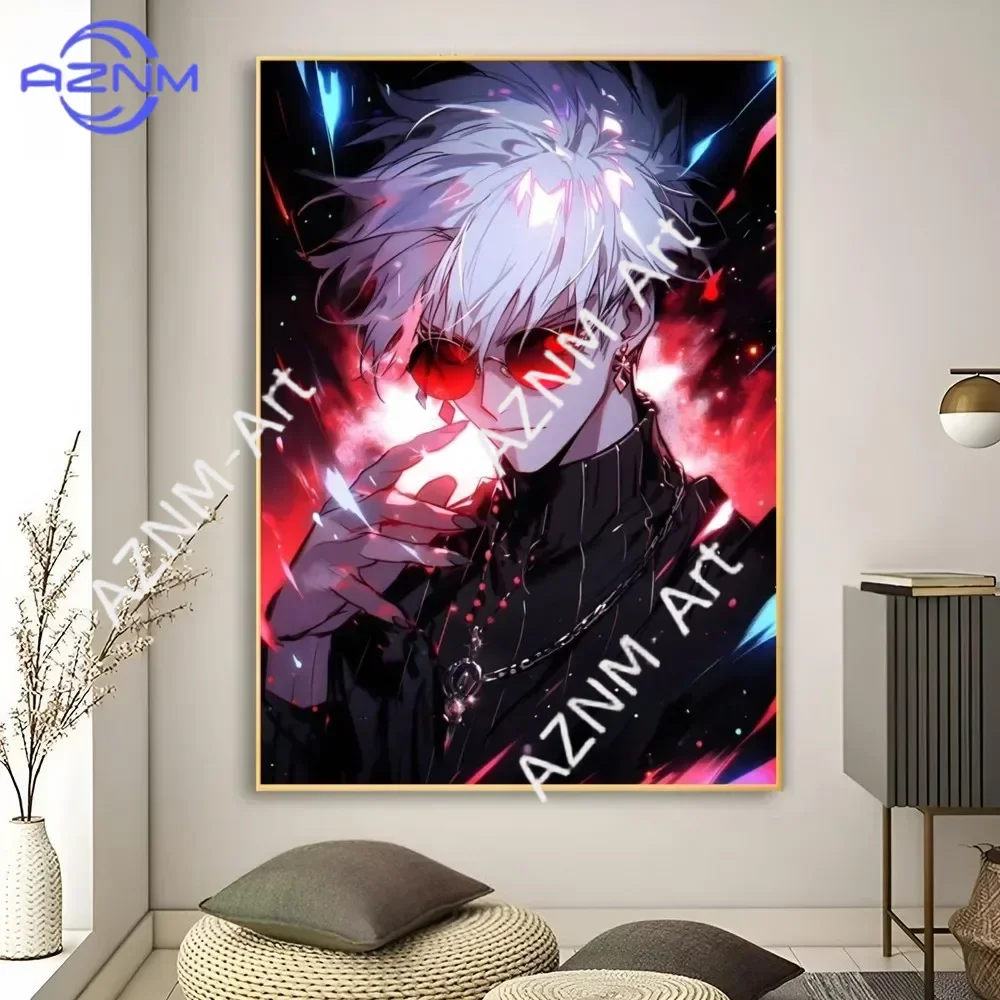1pc Anime Character Gojo Satoru Jujutsu Kaisen Poster Poster Art Print Bar Living Room Furniture Decor view 5