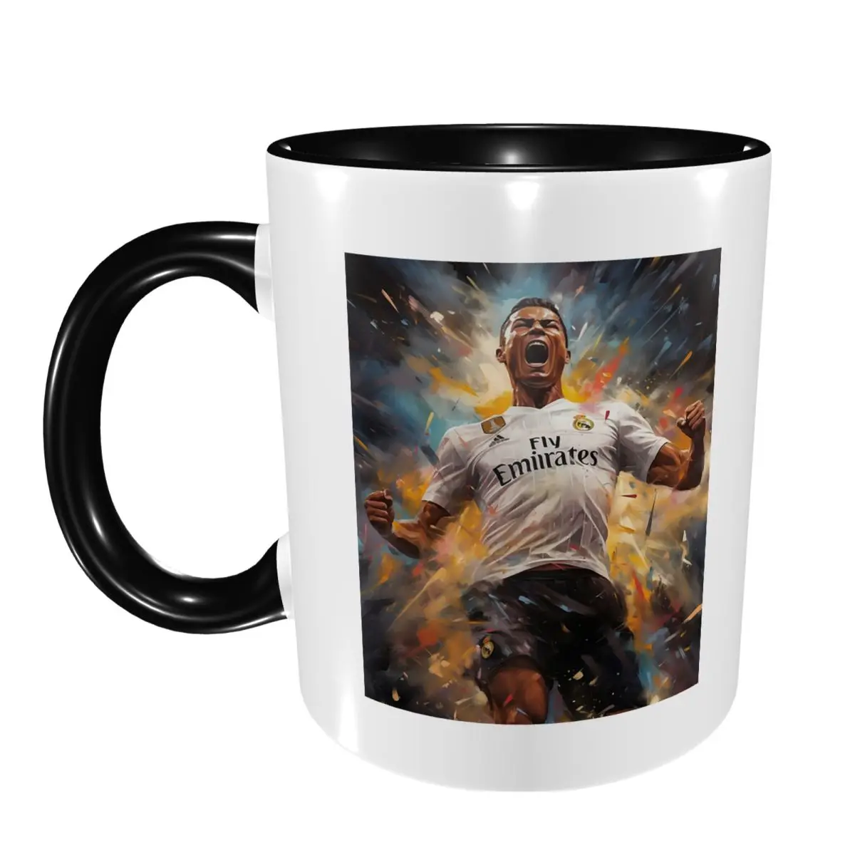 Cristiano Ronaldo Jumps Mug Funny Ceramic Coffee Cups Tea Mugs Milk Cup Drinkware Gift for Woman Man