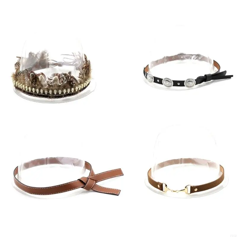 Bandas cuero 195e Bandas sombrero occidental para hombres Fedora Hat Belt Bands sombrero