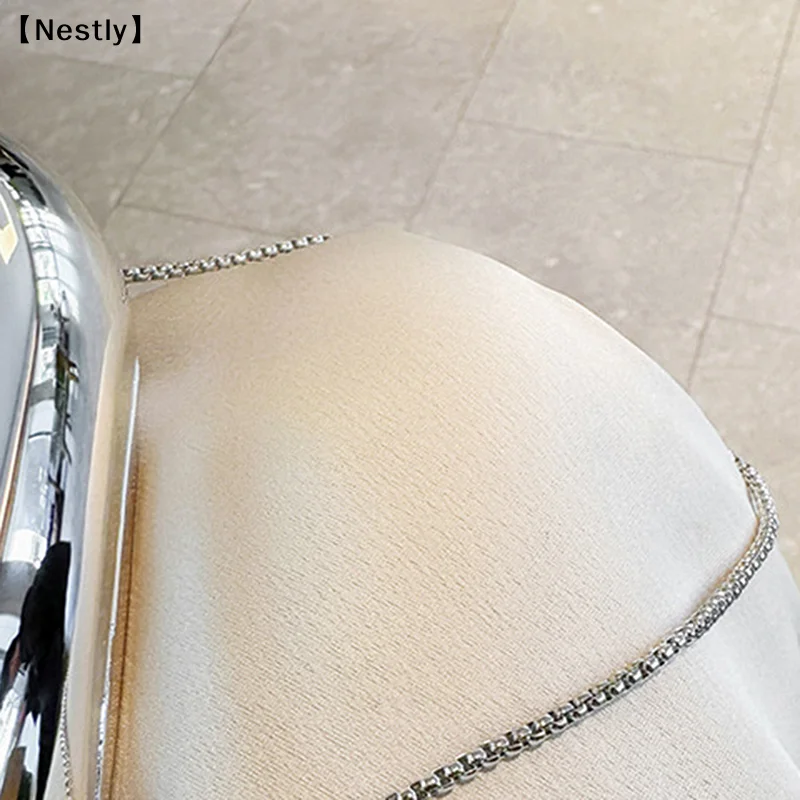 Damen-Umhängetasche mit Kette, kleine Geldbörse, Acryl, metallischer Glanz, Halbmond-Form, Party- und Bankett-Damentasche, luxuriöse Handtasche〔Nest〕 – Detail 16