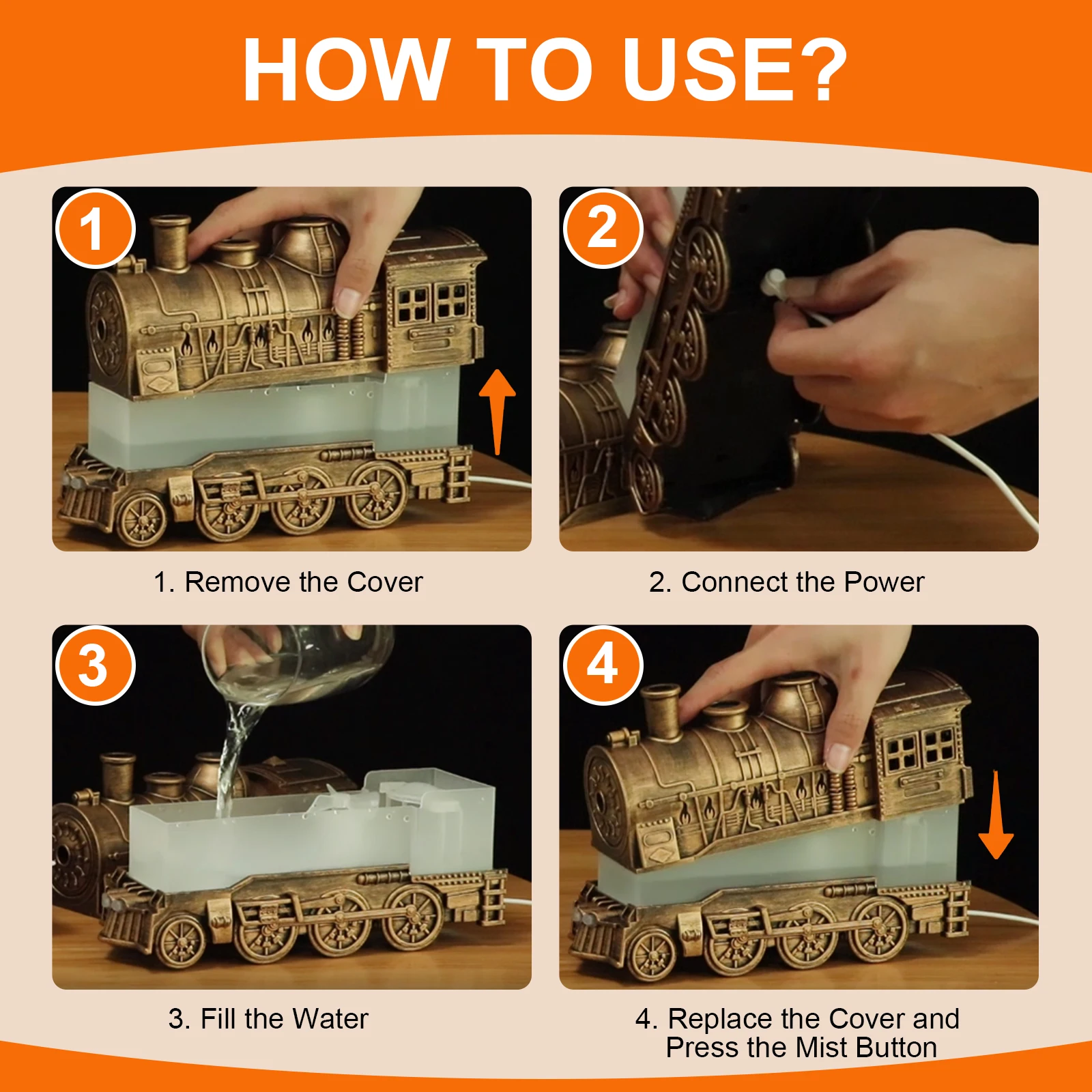 

300 мл увлажнитель воздуха для поезда, ультразвуковые диффузоры для ароматерапии, создатель тумана, ароматизатор, эфирное масло, ароматический диффузор, пульт дистанционного управления