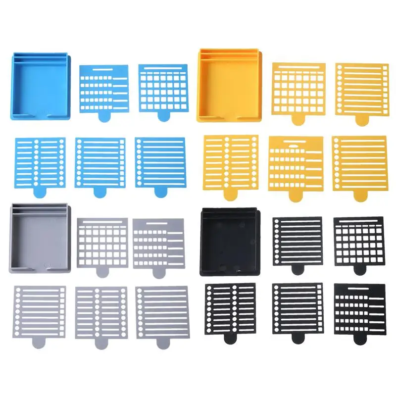 

Sticky Note Stencil Template Reusable Notes Dispenser With Stencil Compact Desktop Organizer For 3X3 Inch Memo Pad