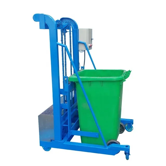 Trash Can Lifter for Recycling Station 240L Plastic Drum Vertical Elevator Trash can elevator