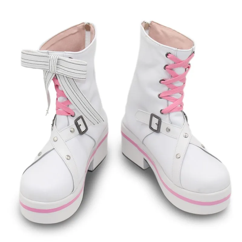 Hakui Koyori Scarpe Cosplay Stivali di Carnevale di Halloween Scarpe in pelle PU Anime Accessori Anime Vtuber Puntelli Cosplay Su misura