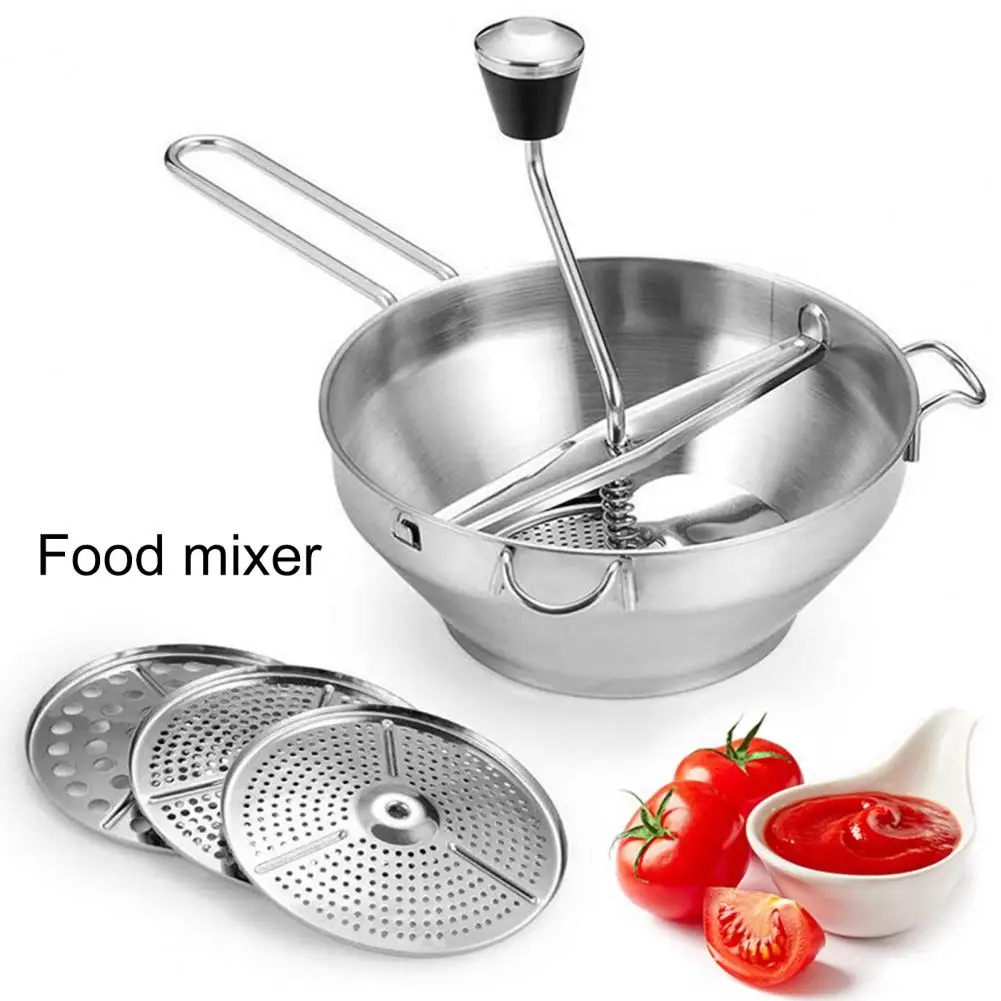 Food Mill Professional Easy Cleaning Potato Mud Mill Ketchup Making Tomato Milling Disc Mixer Kitchen Tool