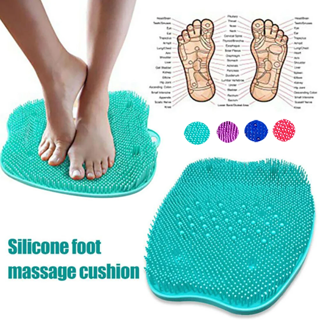 

Foot Massager Care Shower Feet Cleaner Scrubber Washer Brush Remove Dead Skin Massage Feet Household Bathroom Tool Feet Care