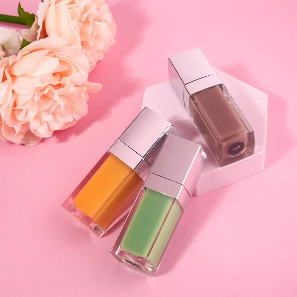 Vegan Makeup 8ml Silver Plated Square Tube Lip Oil Private Label Watermelon Strawberry Fruit Lip Gloss Custom Logo Wholesale
