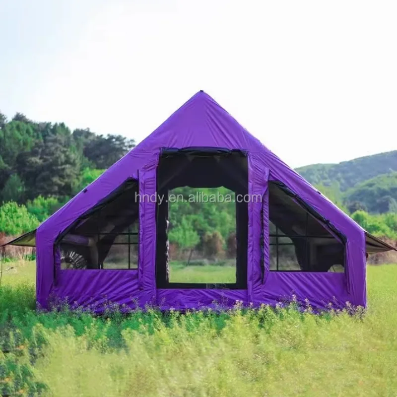 Tienda de aire barata de fábrica 2025 para tiendas de campaña inflables alquiler de acampada con protección solar al aire libre