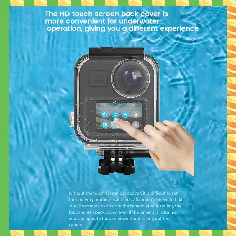 

AB53 Водонепроницаемый чехол для камеры Gopro MAX Панорамная спортивная камера Безель Подводный защитный чехол Аксессуары для дайвинга