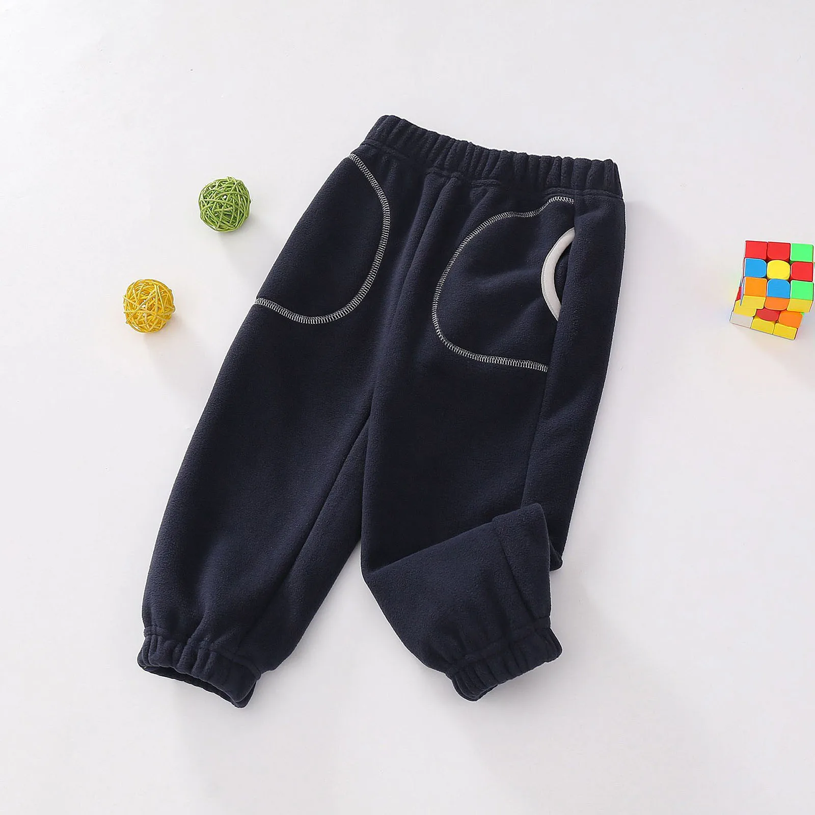

Kids Sweatpants Boy Warm Sports Pants Girl Polar Fleece Long Pants Baby Thick Trousers Autumn Winter Loose-Fit Thicken Pants