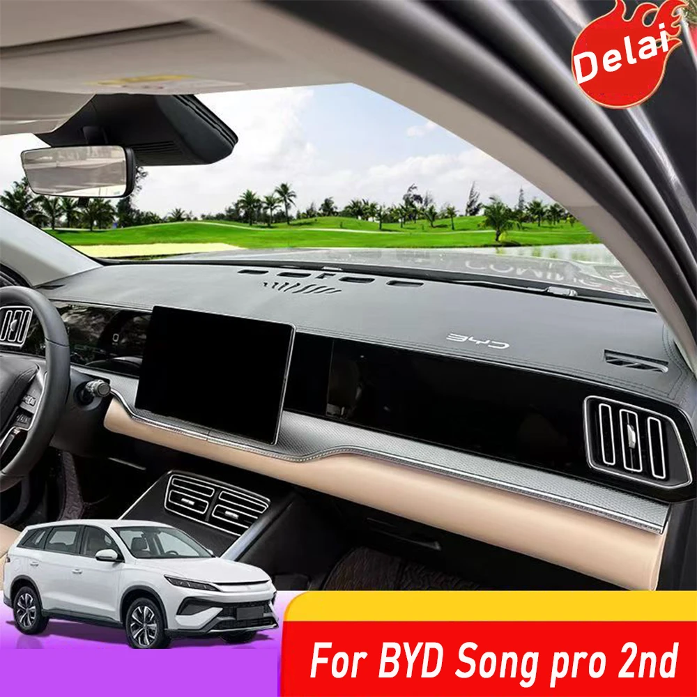 

For BYD song pro dmi 2nd 2025 Car Dash Mat Dashmat Dashboard Cover Sun Shade Dash Board Cover Carpet Accessories