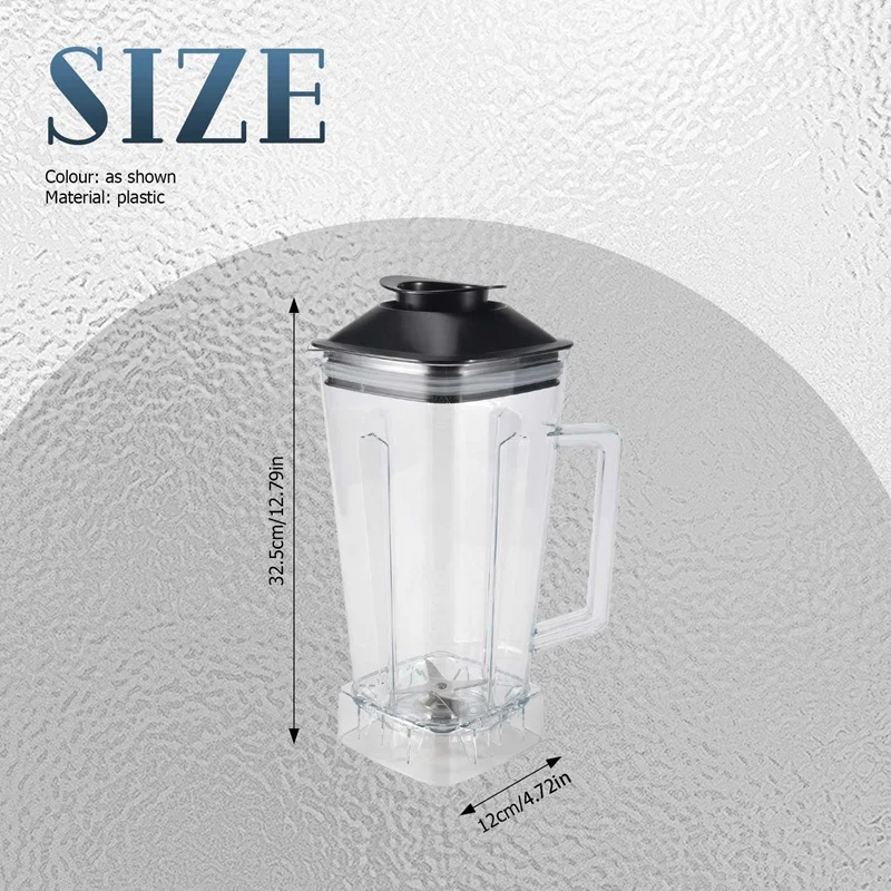 Spare Jug For Blender Replacement Part Transparent 2L Capacity Blender Spare Compatible For SILVER CREST Blender