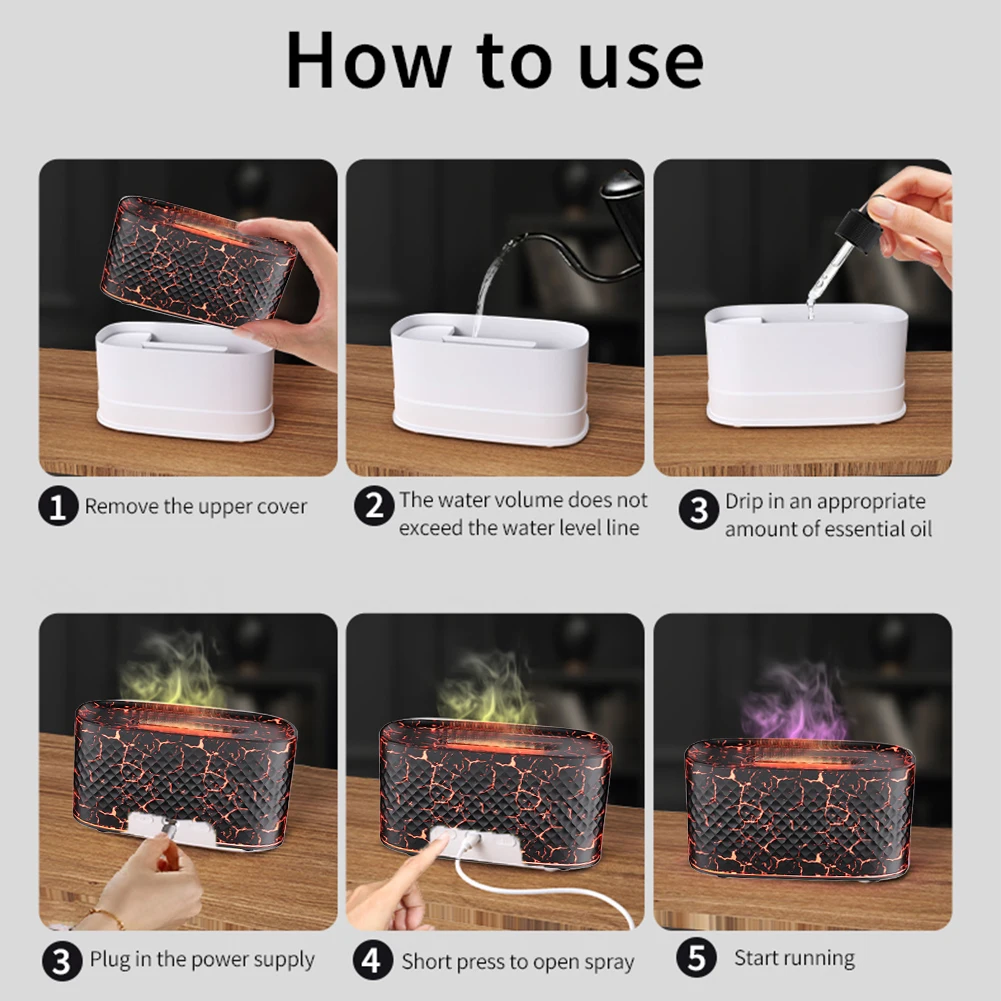 Convenient Aromatherapy Diffuser that Holds Up to 160ml Features Seven Light Colors & Automatic Turnoff System
