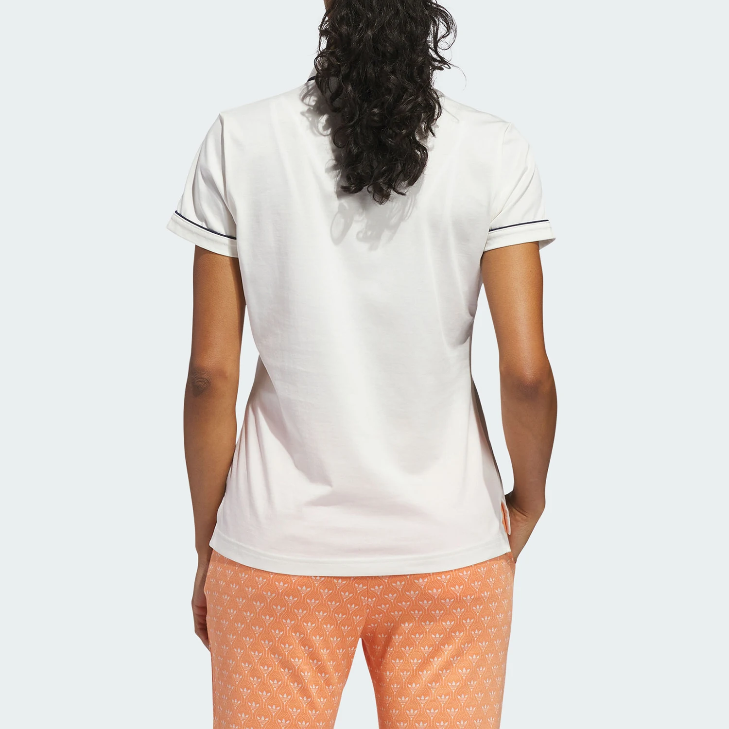 Adidas genuine Solid women's knitted sports short sleeved polo shirt KB8598