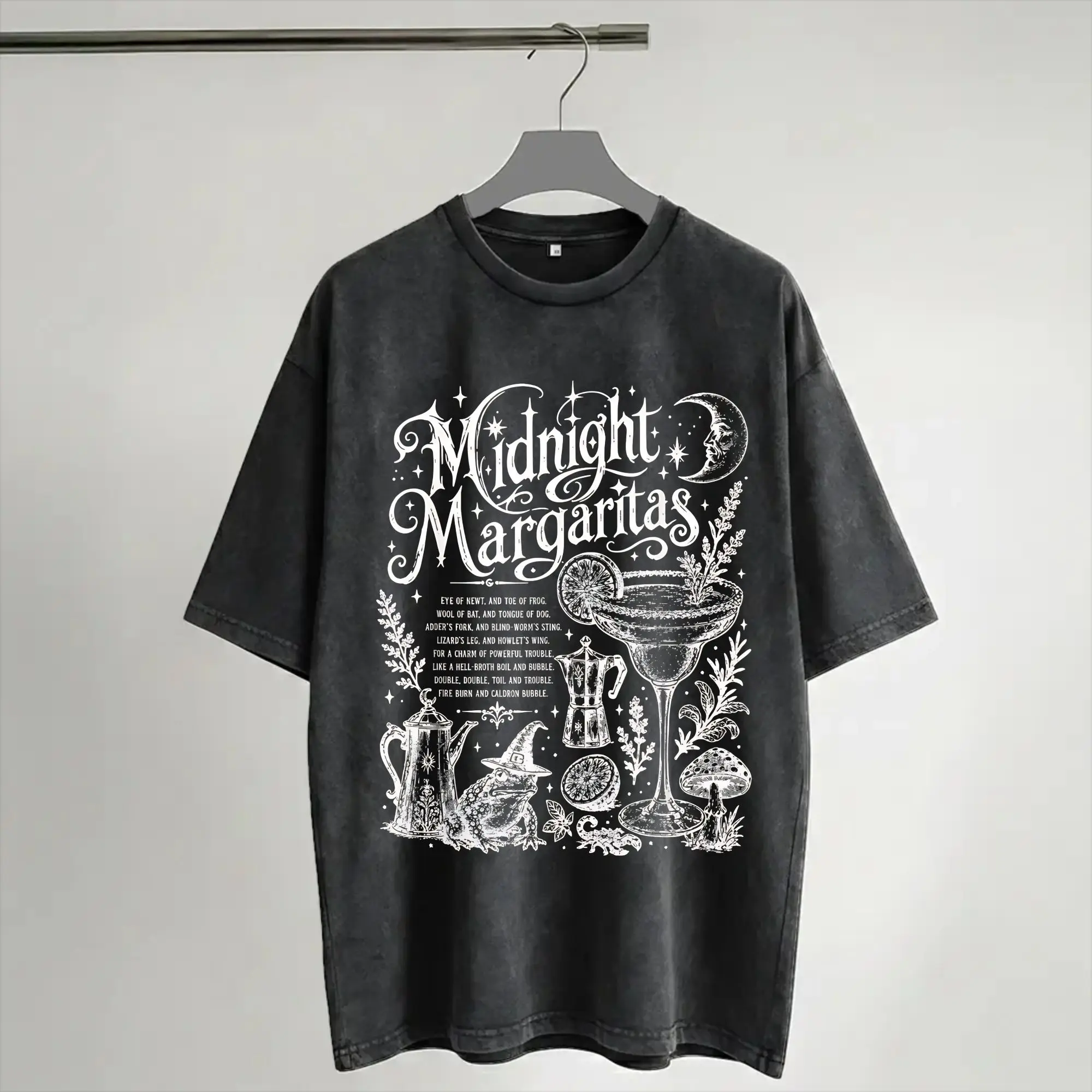 Practical Magic Midnight Margaritas Witchy Cocktail Spellcasting Moonlit Witchcr T Shirt Washed T-Shirt  Vintage Streetwear