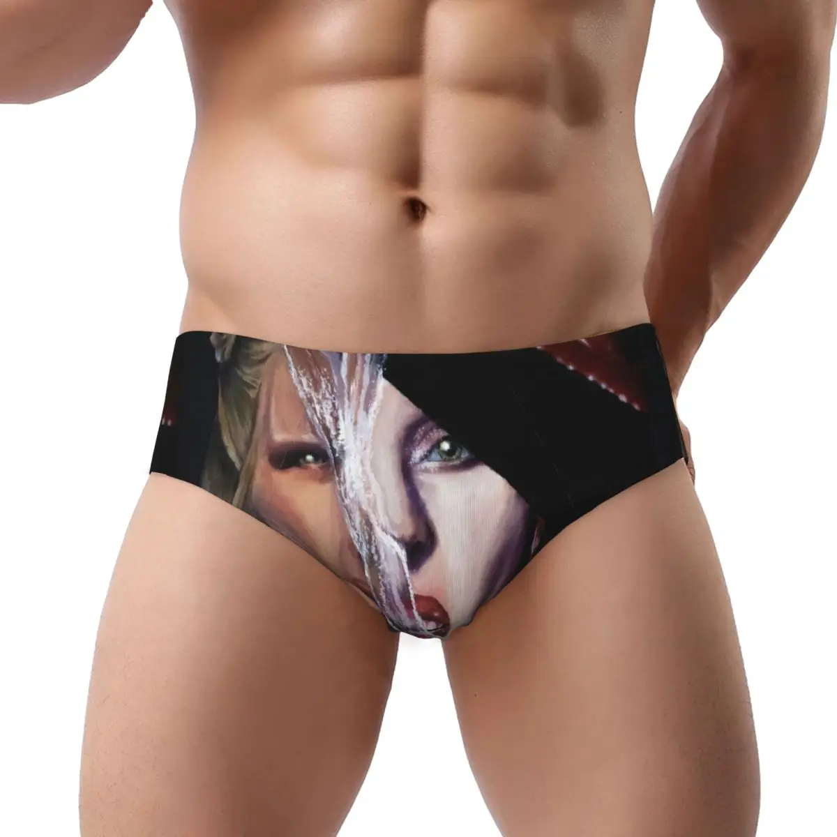 Custom Mens Lady Gaga Mayhem Music Singer Men Brief Panties Male Stretch Underwear Underpants