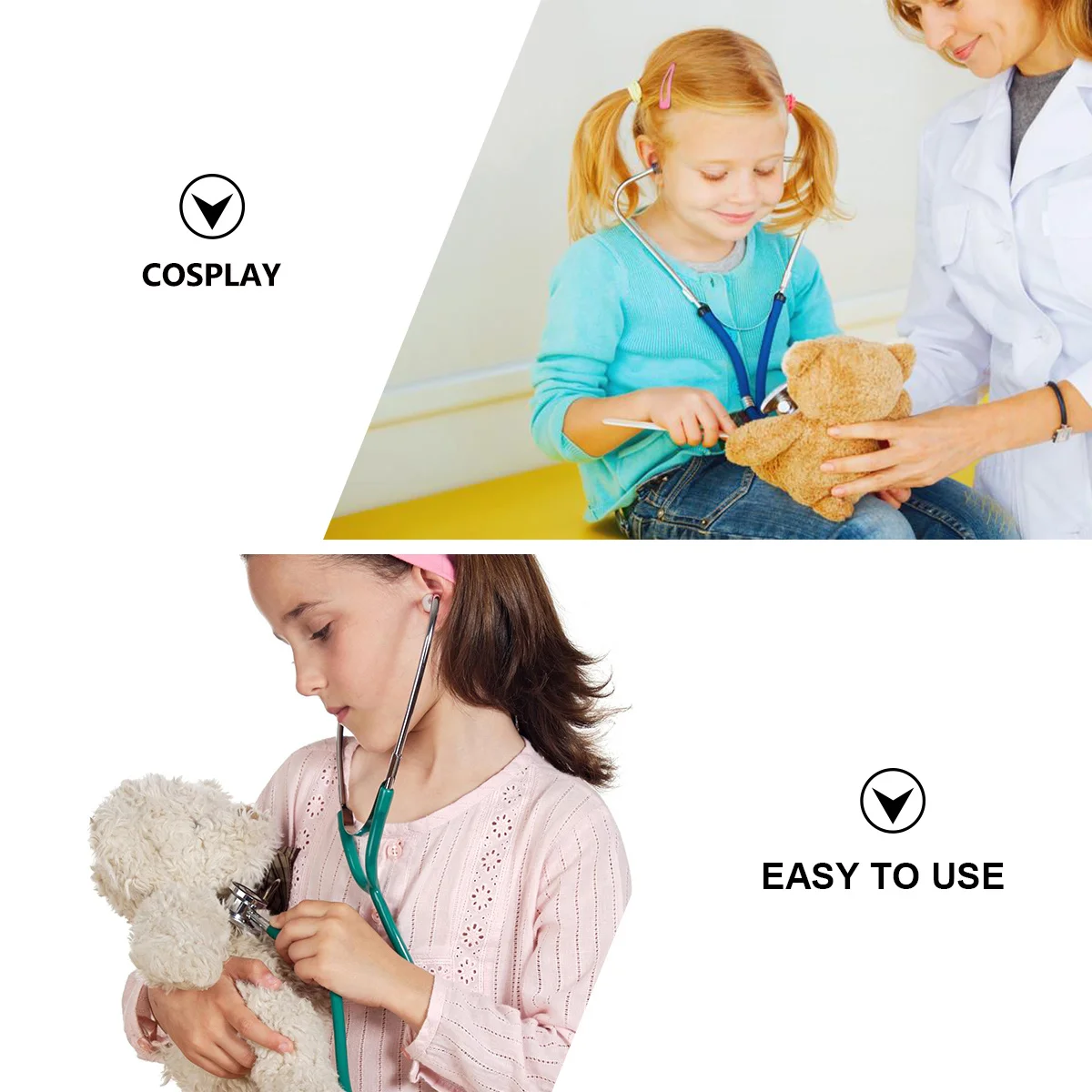 مجموعة التظاهر الطبية للأطفال محاكاة مجموعة الطبيب سماعة الطبيب الإسعافات الأولية أدوات المطبخ المعدات الطبية الخشبية