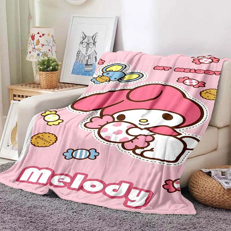 

Мягкое теплое одеяло Sanrio My Melody, 6 размеров, пушистое диванное покрывало для детей и взрослых, плюшевое покрывало, плед для дивана и кровати