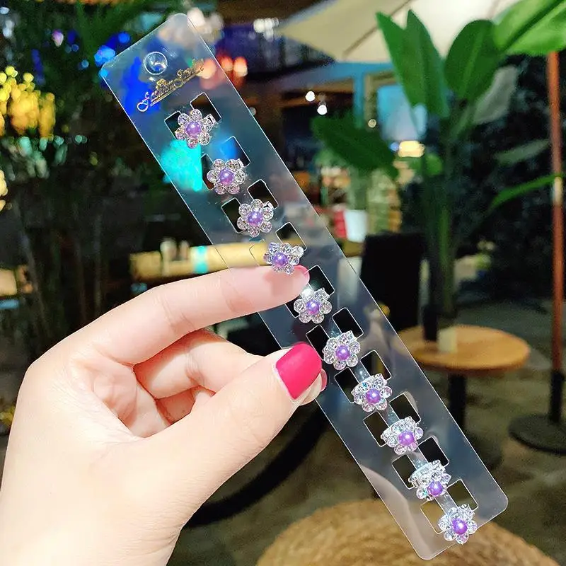 Prinzessin Krone Baby Clip Frisur Kinder Perle Strass Bohnen Schnalle Haarnadel Kinder Mädchen Disc Haar Kleine Schnalle Greifen – Detail 6