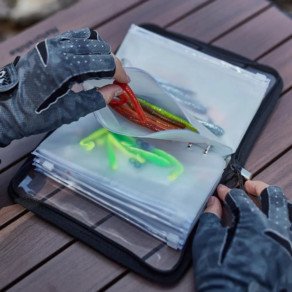 Waterproof PVC Fishing Lure Bag Transparent Tackle Storage Case Clear Fake Bait Organizer Pouch for Lures Hooks Accessories
