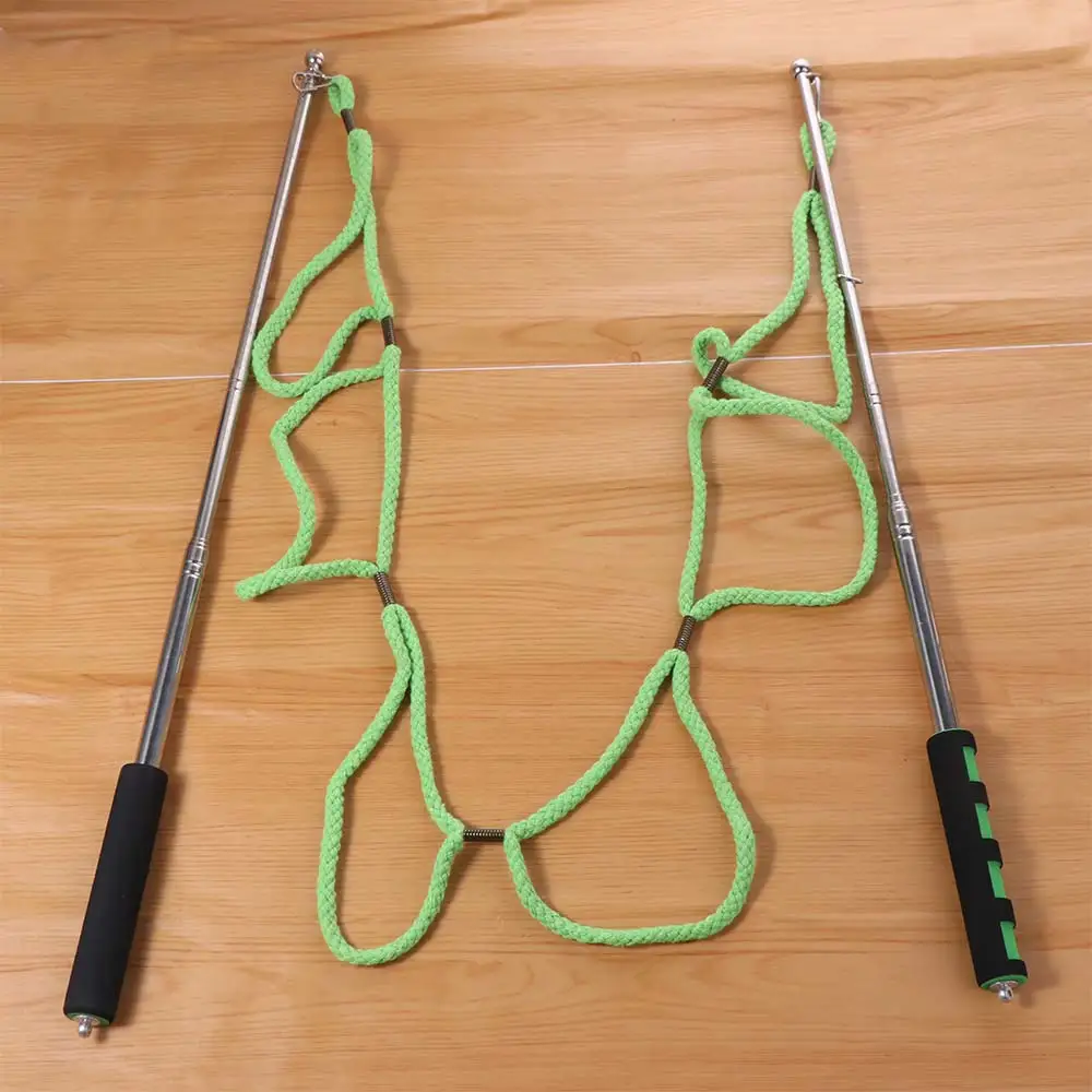 ไม้เป่าฟองสบู่ขนาดใหญ่แบบสองด้าม ยืดหดได้ พร้อมเชือกเป่าฟองสบู่ยาว 3 แบบ สำหรับการแสดง