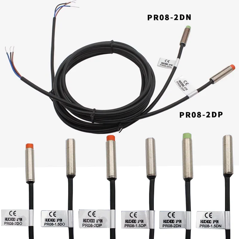 M8 proximity switch metal induction switch PR08-2DN embedded PR8-1.5DN limit sensor probe