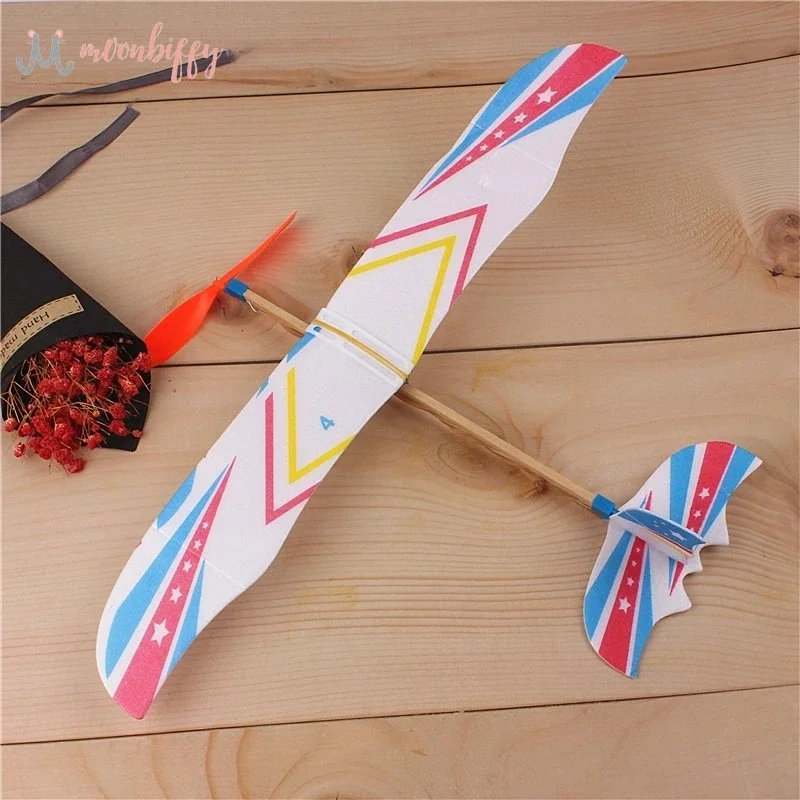 Rubber Bands Power Planes Hand Launch Throwing Foam Inertial Glider Aircraft Outdoor Toys for Child Kids Birthday Gifts