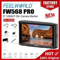 FEELWORLD Camera DSLR Monitor FW568 PRO 6-inch 1200nit High Bright4K HDMI 60Hz
