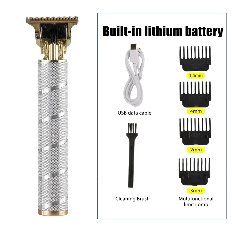 Bezprzewodowa elektryczna maszynka do strzyżenia włosów w stylu Vintage T9 profesjonalna maszynka do włosów golarka do brody mężczyzn ścinanie włosów fryzjerska dla mężczyzn