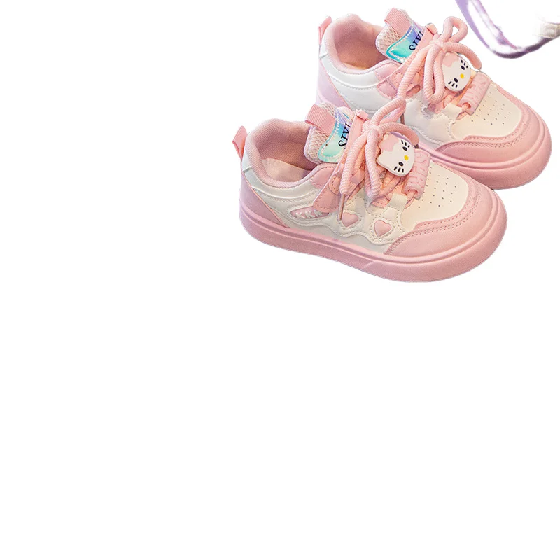 حار فتاة مرحبا كيتي Kawaii موضة الترفيه أحذية رياضية طالب الربيع والخريف مواسم أنيمي الكرتون عدم الانزلاق الطفل أحذية رياضية جديد