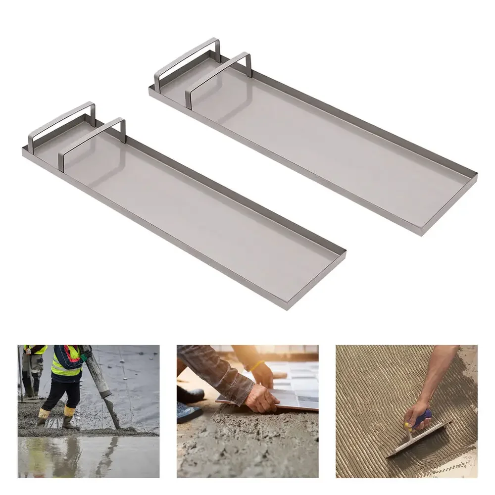 

Stainless Steel Concrete Kneeling Board 30"x8" - Slider Knee Pad for Construction Work