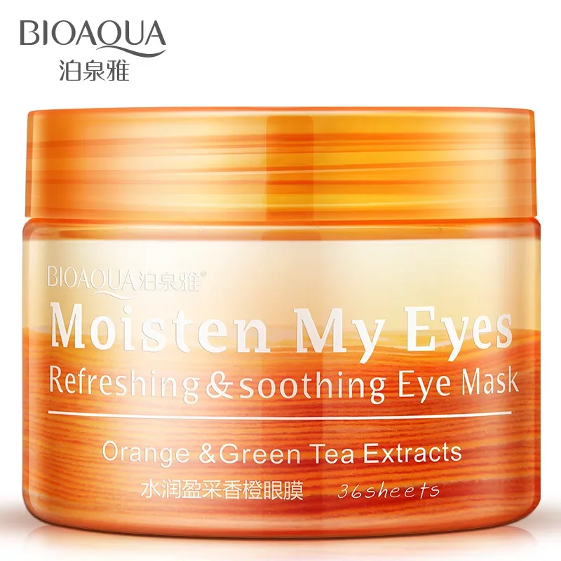 

bioaqua brand Hydra orange Relieve Eye mask sleep Go pouch fade fine lines moisture pulling firming eye care patch beauty mask