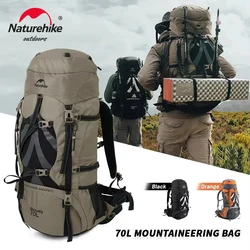 Mochila Naturehike, bolsa de viaje profesional para senderismo al aire libre, gran capacidad, 70L, bolsa de Camping para montañismo, sistema de soporte NH70B070-B