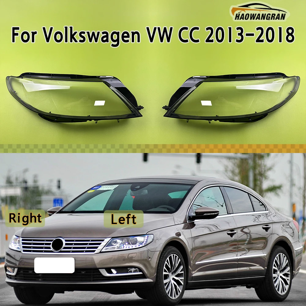 

Front Headlamp Cover Transparent Lampshade Plexiglass Replace Original Lens For Volkswagen VW CC 2013 2014 2015 2016 2017 2018