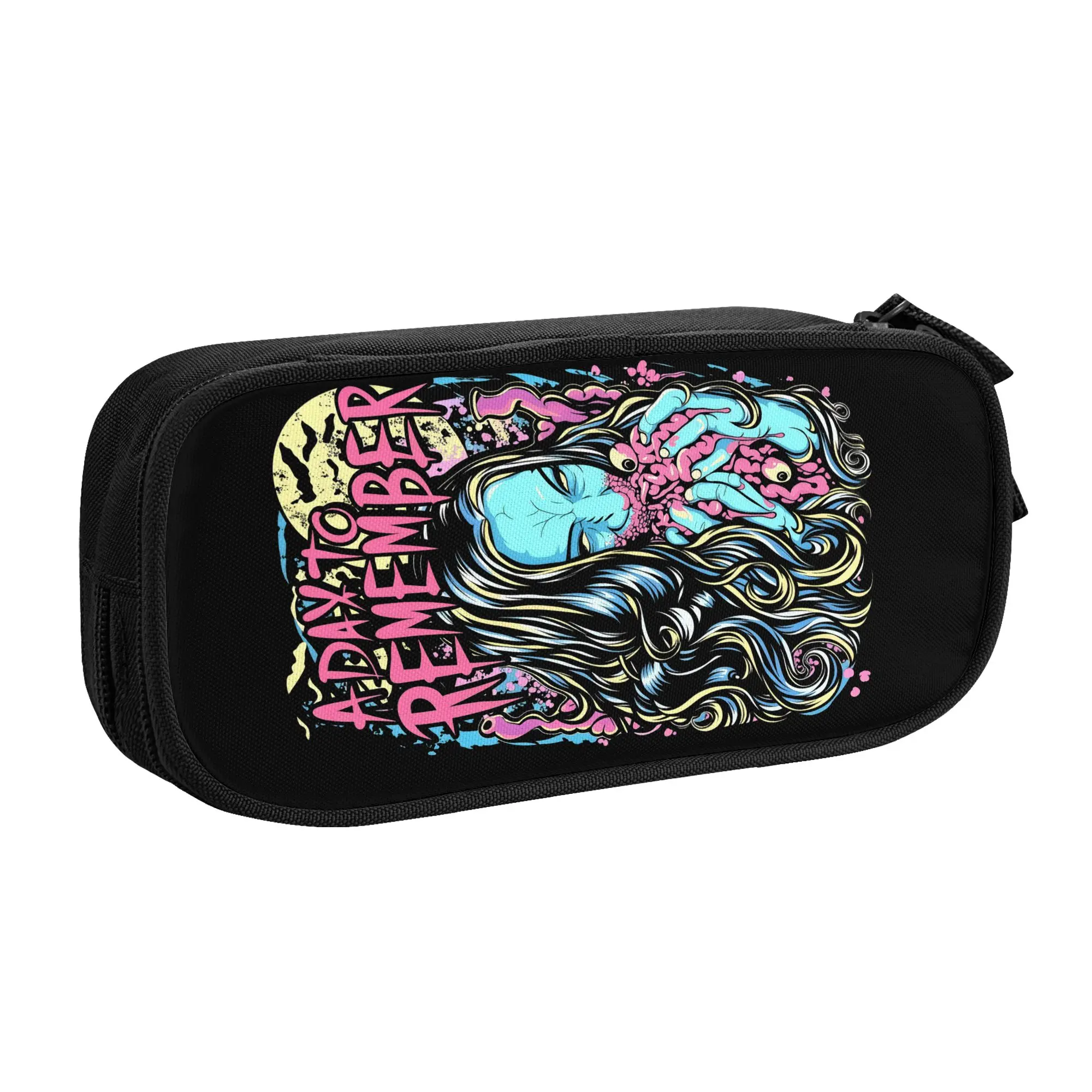 Rock Band A Day to Remember Zombies  Cute Pencil Case Boys Girls Large Capacity  Pencil Box Students Stationery