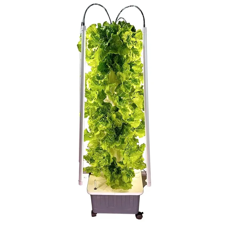 

Garden Vertical Farming Family Use Mini Indoor Hydroponic Aeroponic Growing Tower for Strawberry